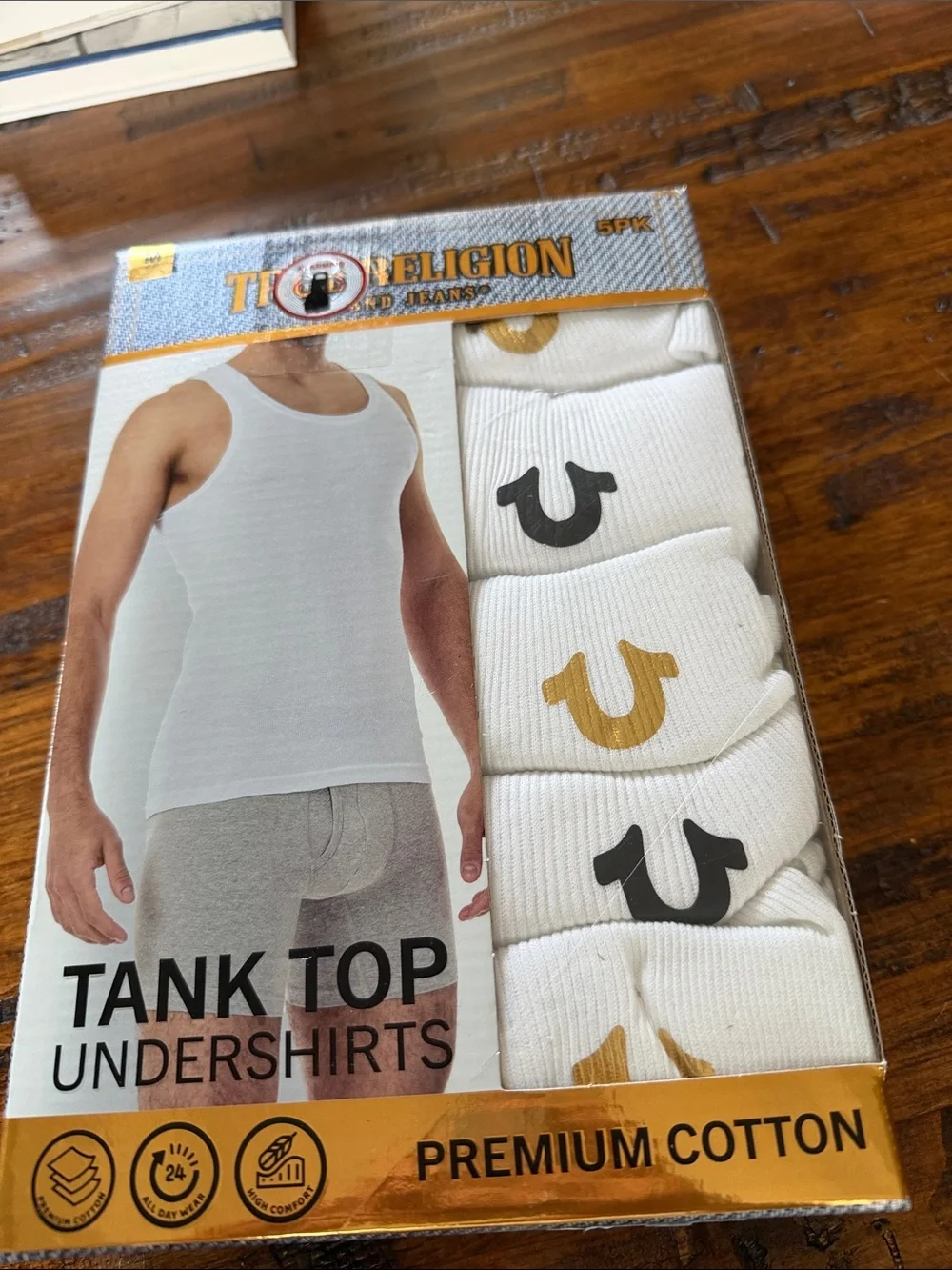 All White True Religion Tank Tops MEDIUM